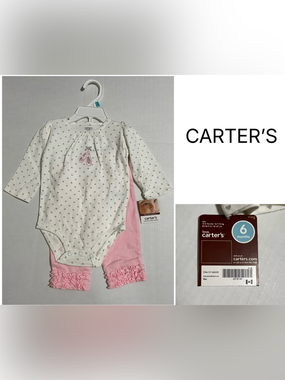 CARTER’S - 6M - NWT - INFANT GIRLS 2PC BALLET SET